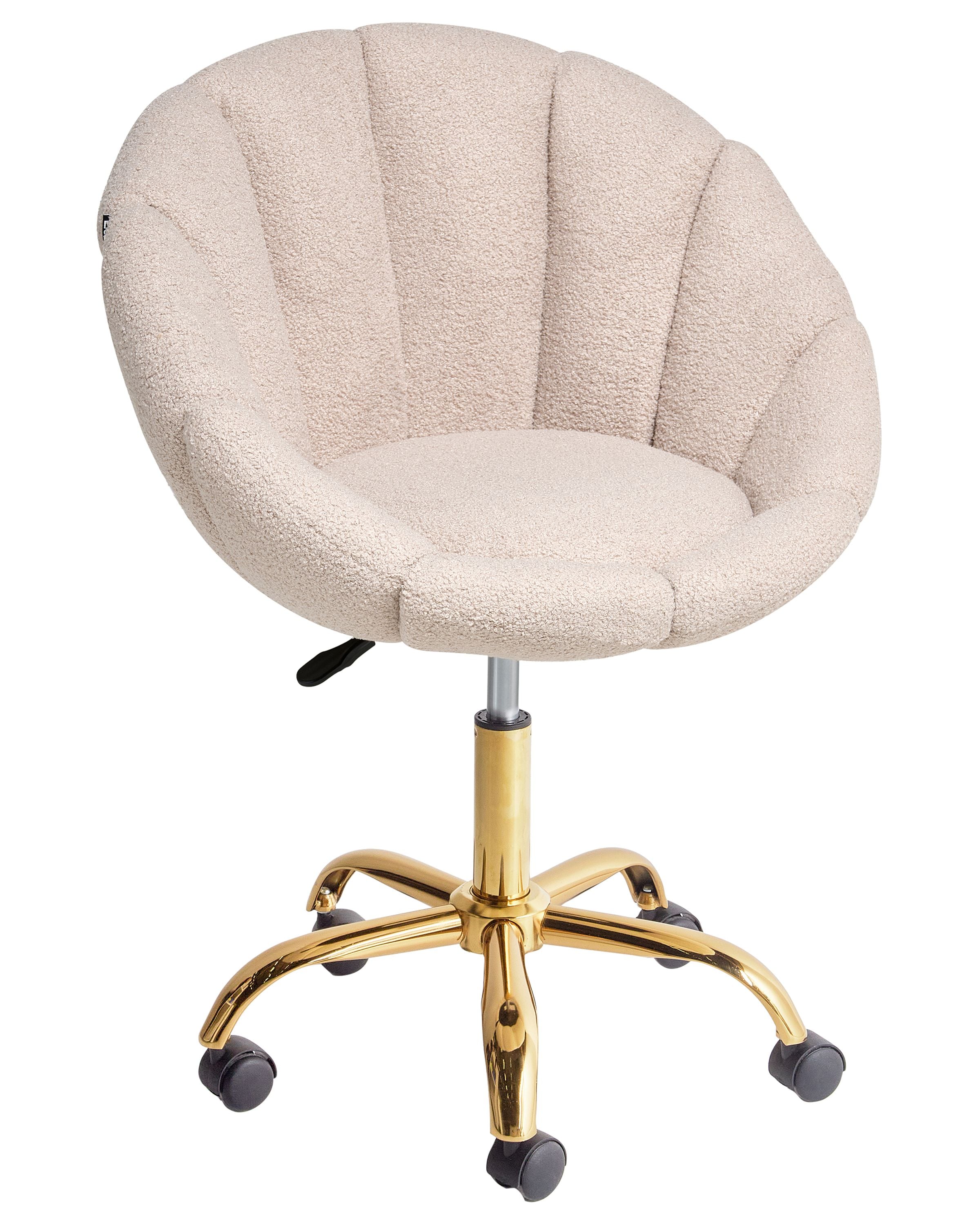 Silla de escritorio annabelle bouclé beige