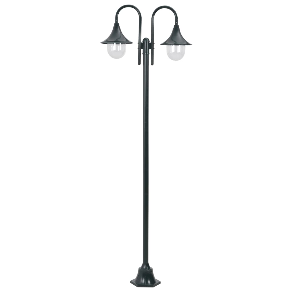 Lámpara de pie de jardín E27 220 cm aluminio