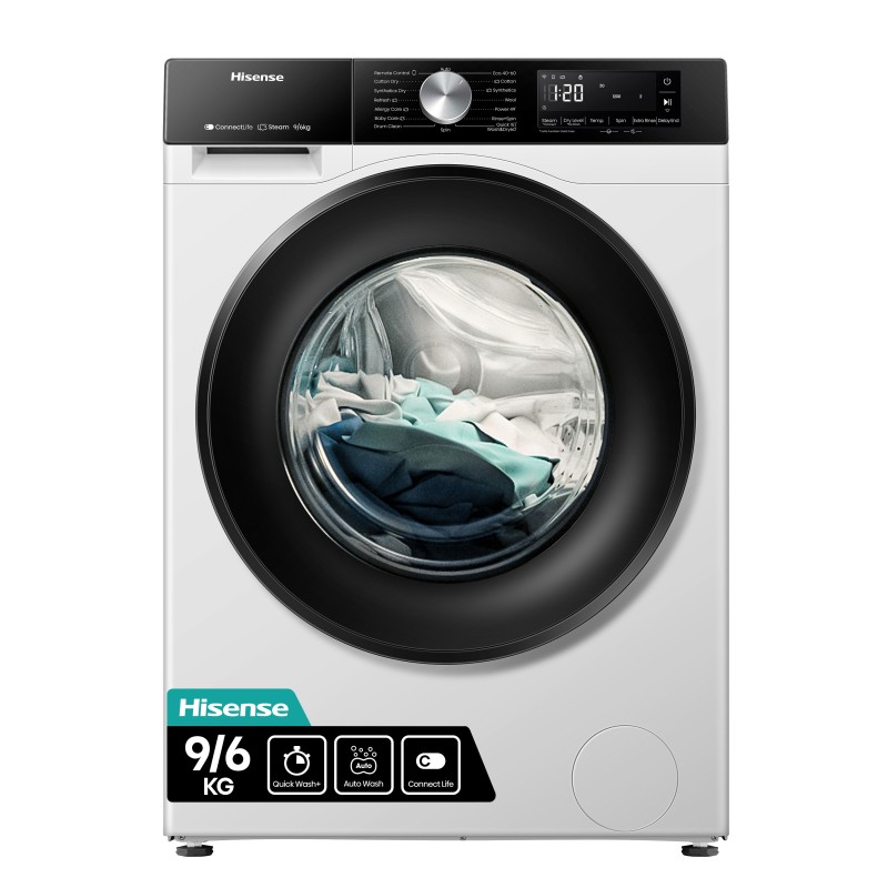Lavadora secadora Hisense wd3s9043bw3 9 kg/6 kg libre instalación Wi-Fi