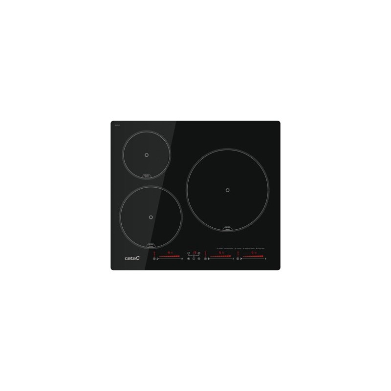 Placa de inducción cata ibs-6303 e2 bk 3 zonas booster