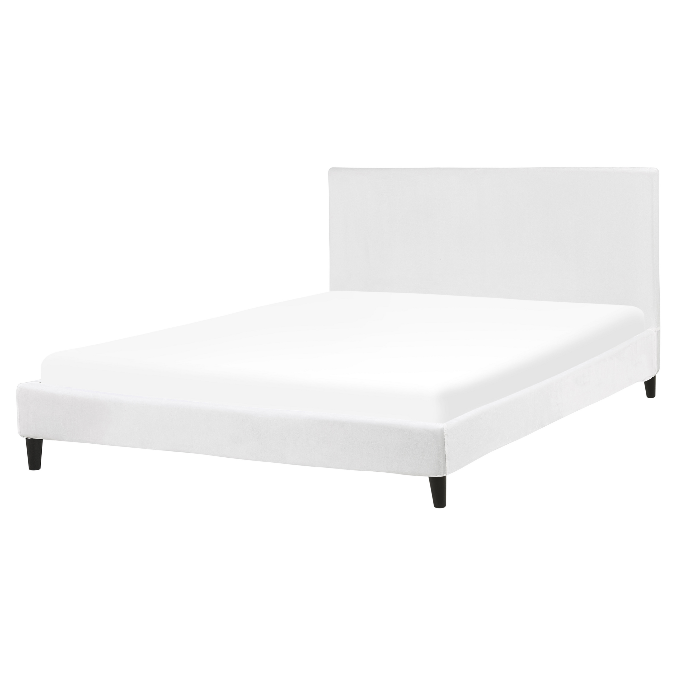 Cama terciopelo fitou 160 x 200 cm blanco