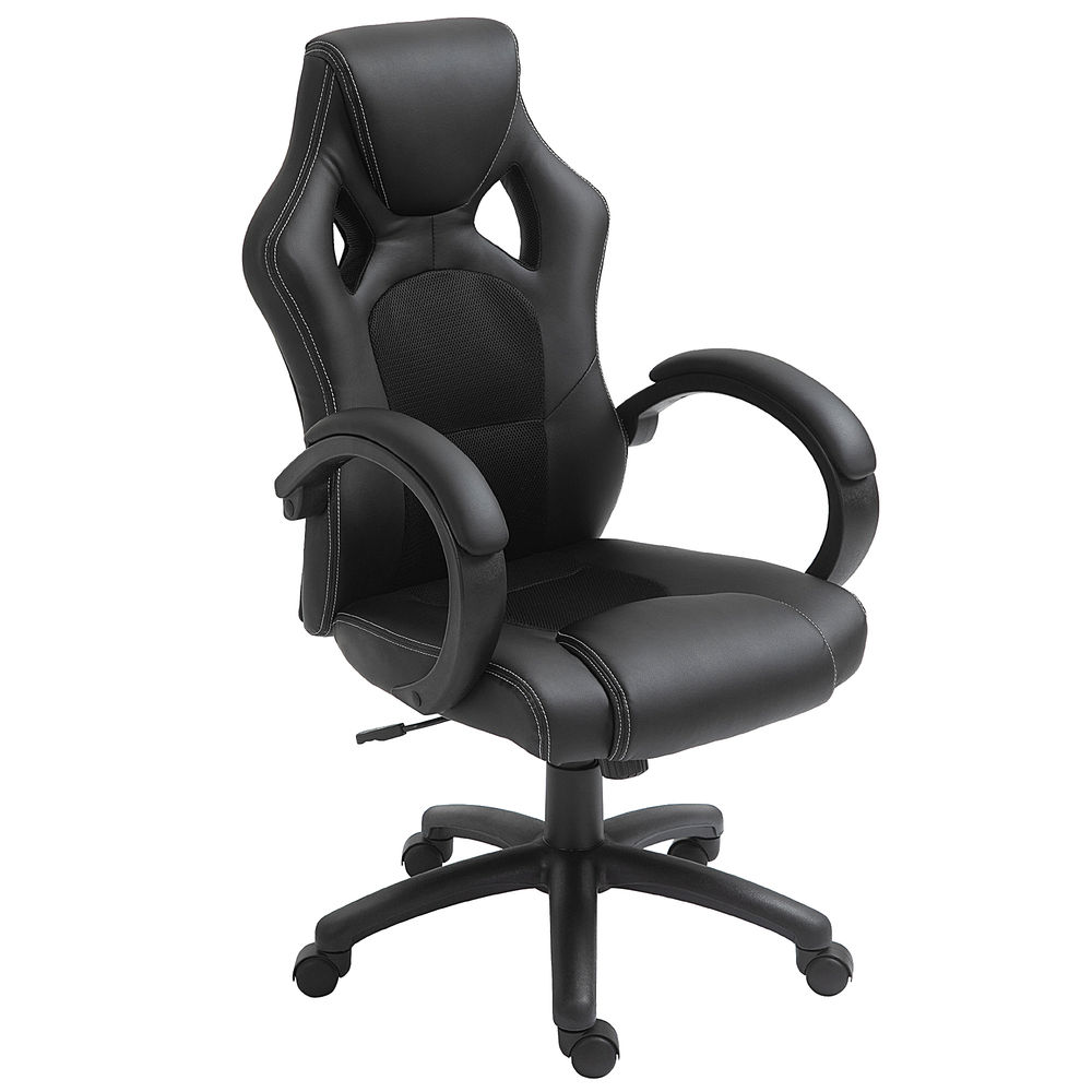 Silla de oficina 71x61x118 cm pu, PVC, malla Homcom