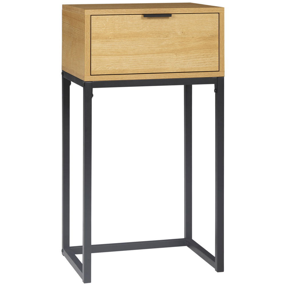 Mesa auxiliar 40x30x76 cm color marrón Homcom