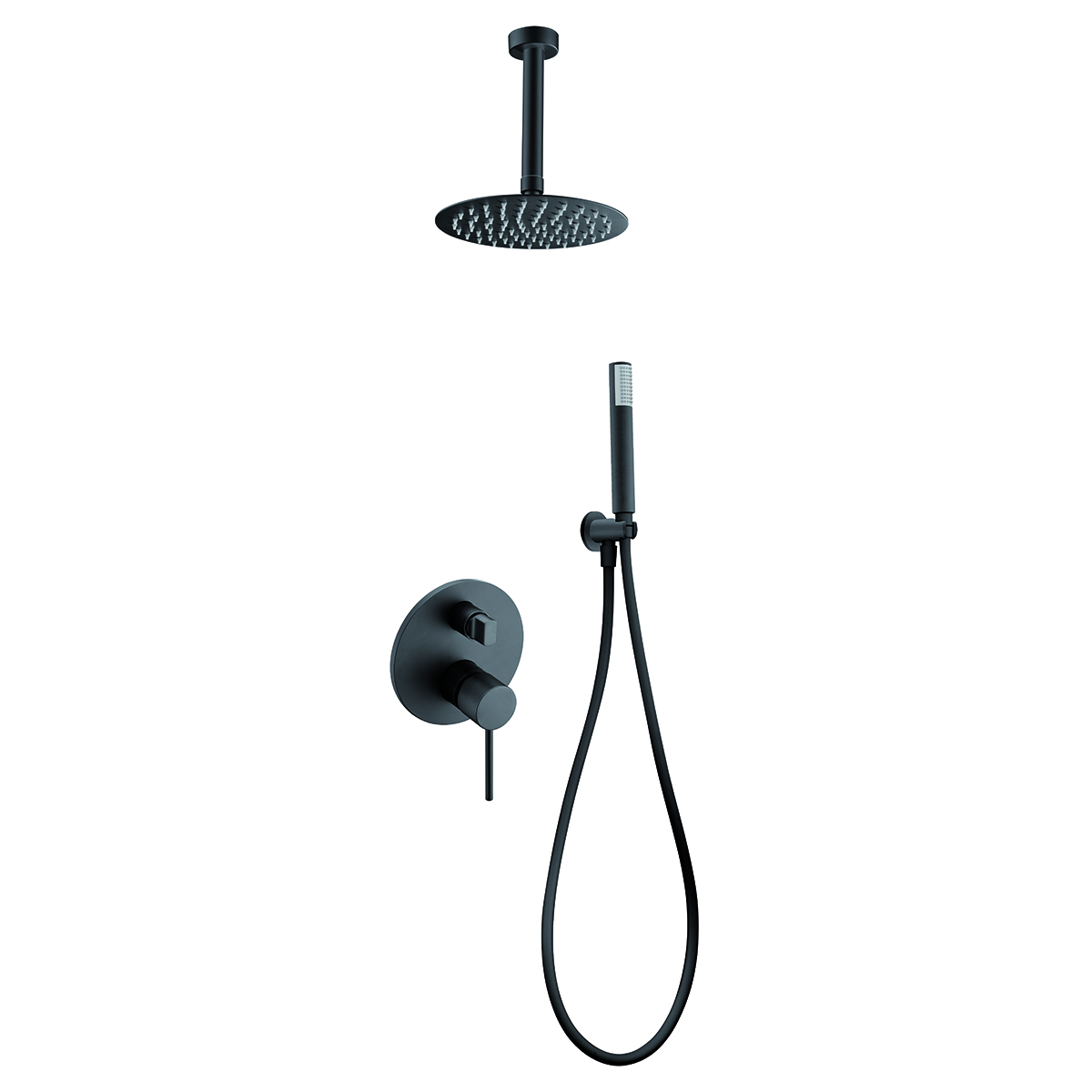 Columna de ducha empotrada thalos stick negro mate [ imex® ]