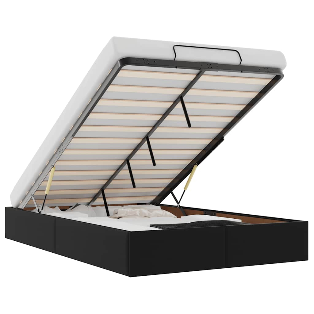 vidaXL estructura de cama otomana sin colchón negro 120x200 cm