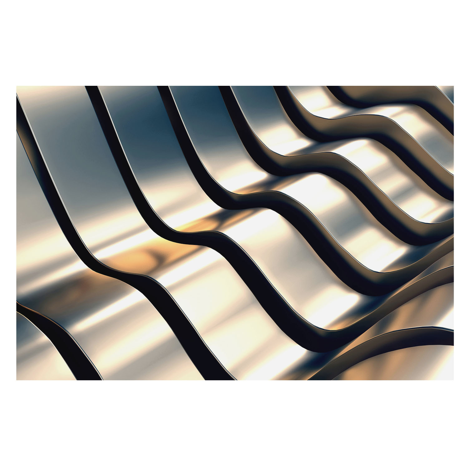 Papel pintado tnt 250x250 ondas metálicas tulup