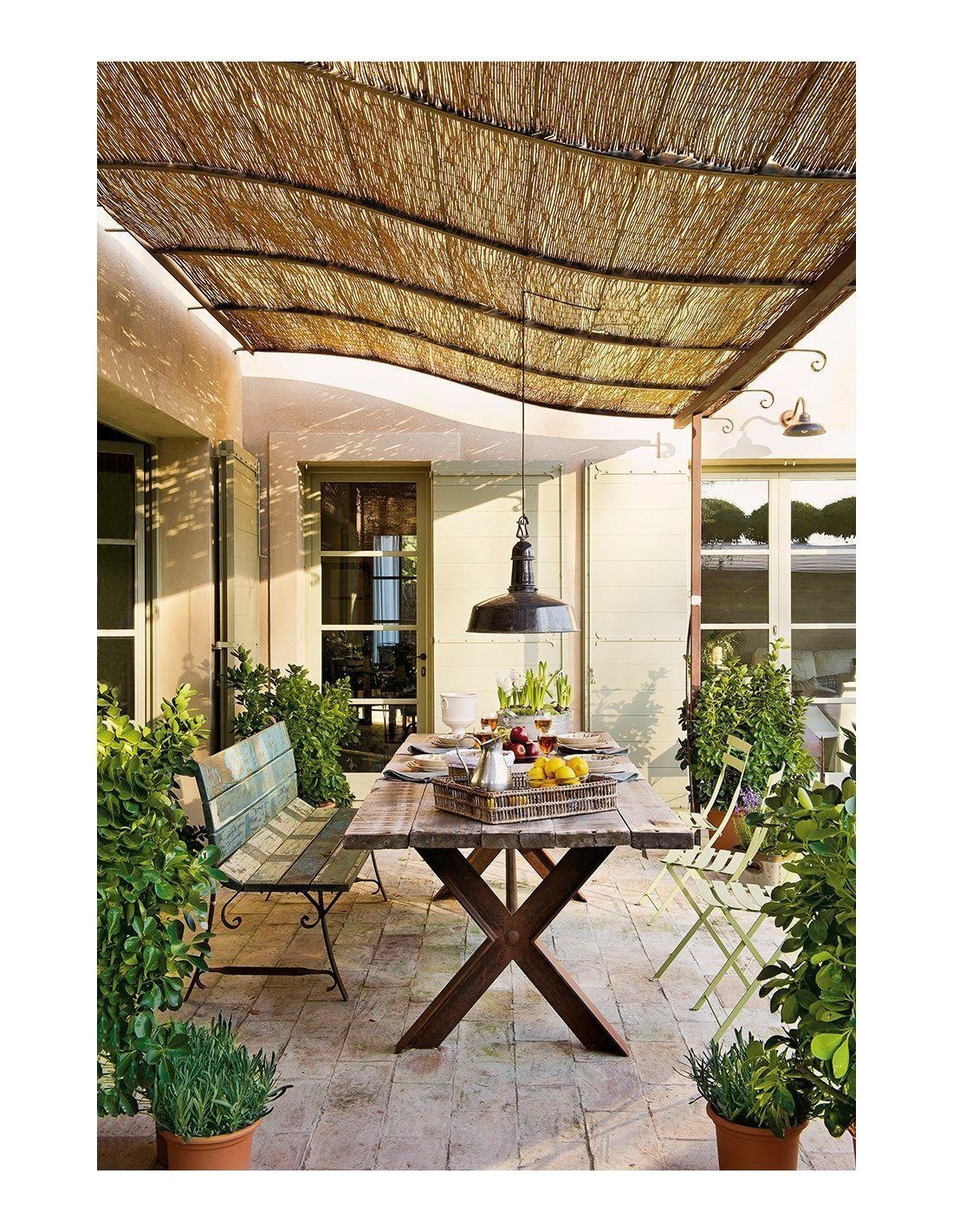 1,5x5m - bambú fino extra | cerramiento de ocultación natural para balcón,