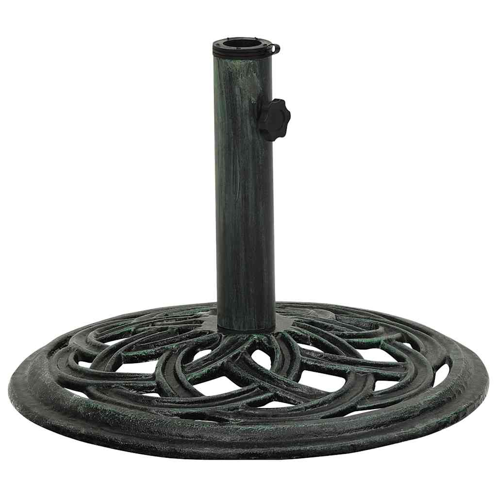 vidaXL base de sombrilla de hierro fundido verde 44x44x31 cm