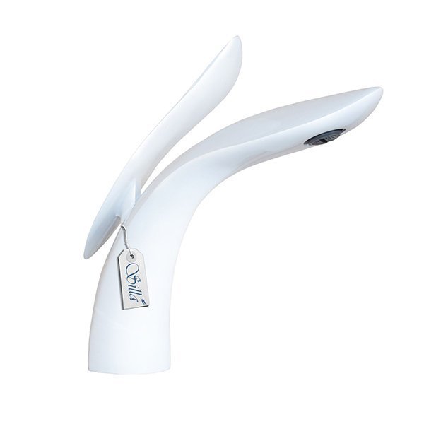 Grifo lavabo monomando, blanco