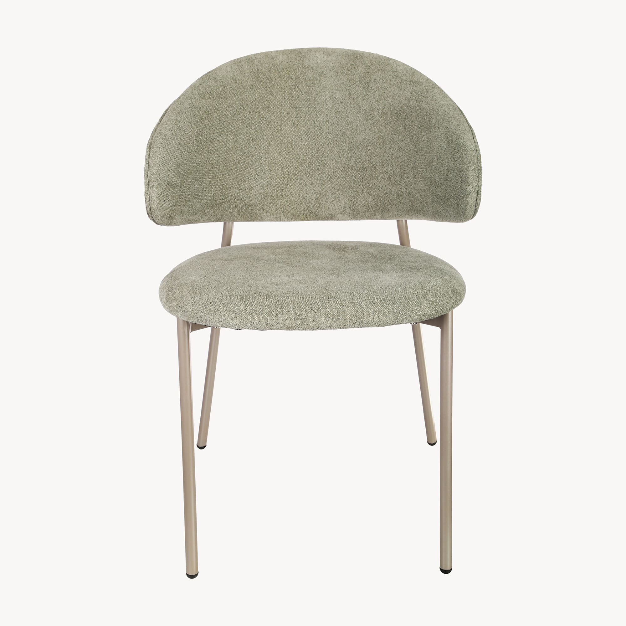 Juego de 4 sillas de comedor lipis textil metal 77x53x56 cm verde [en.casa]