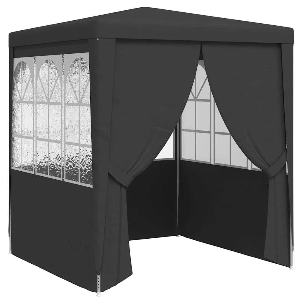 vidaXL carpa profesional fiestas con paredes gris 90 g/m² 2,5x2,5 m