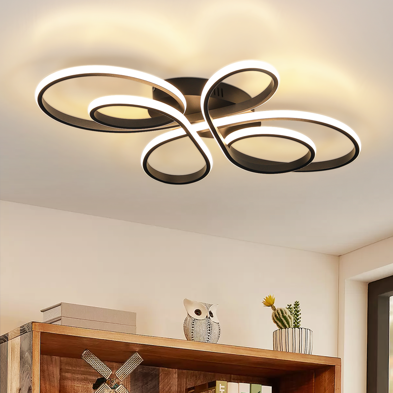 Nettlife plafón de techo negro LED 40x26.5