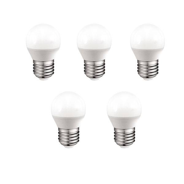 Pack 5 bombillas a2bc LED b45 6w E27 luz neutra 4000k