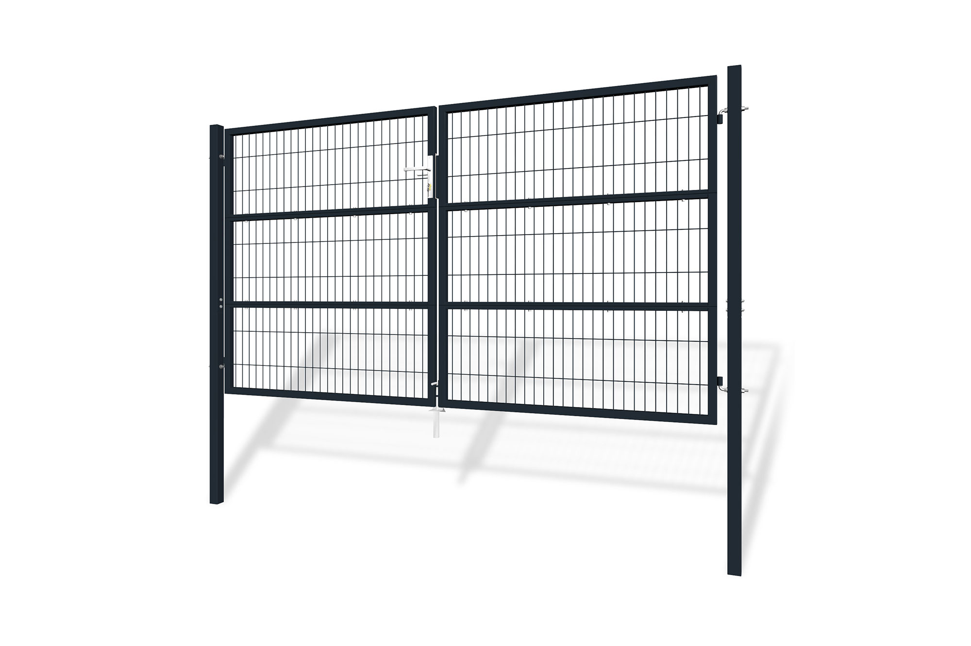 Puerta batiente de malla metálica 3m razo a.160cm gris