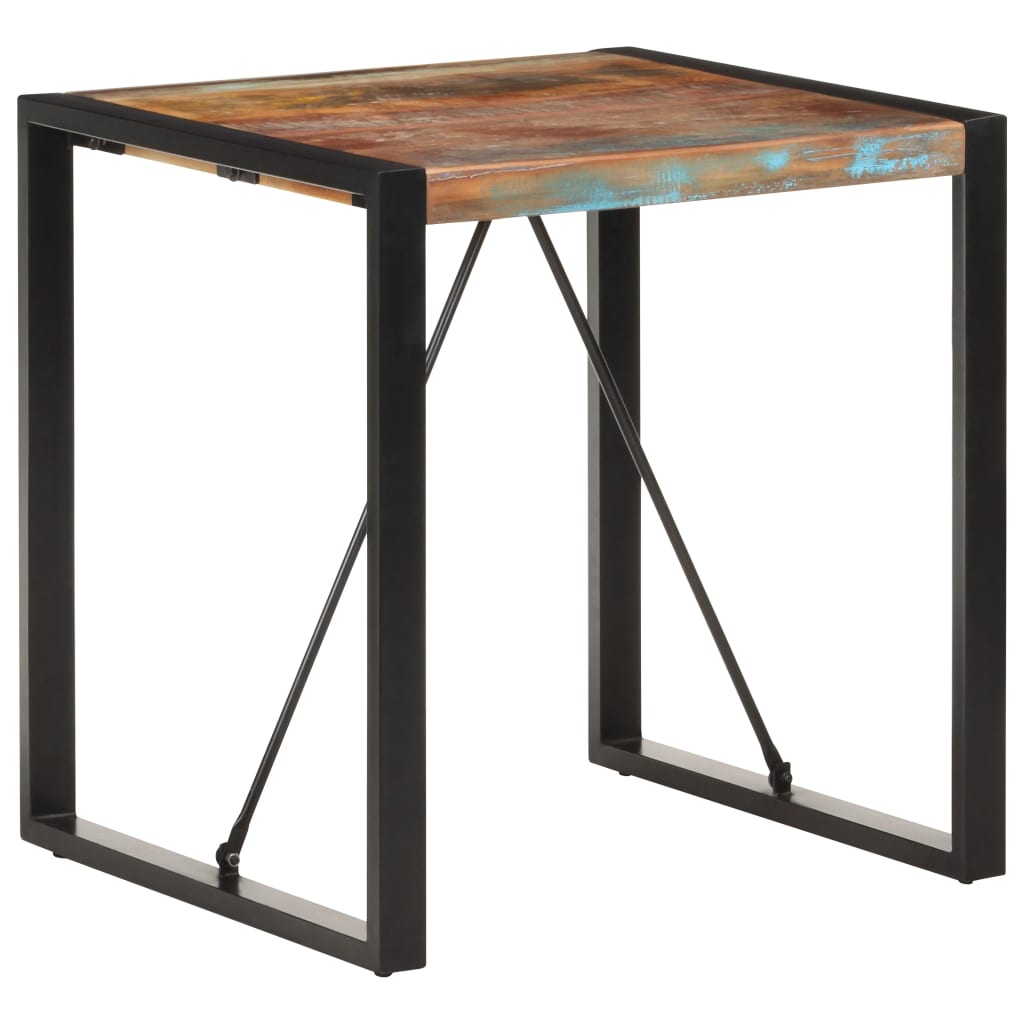 Mesa de comedor de madera maciza reciclada 70x70x75 cm oif200835