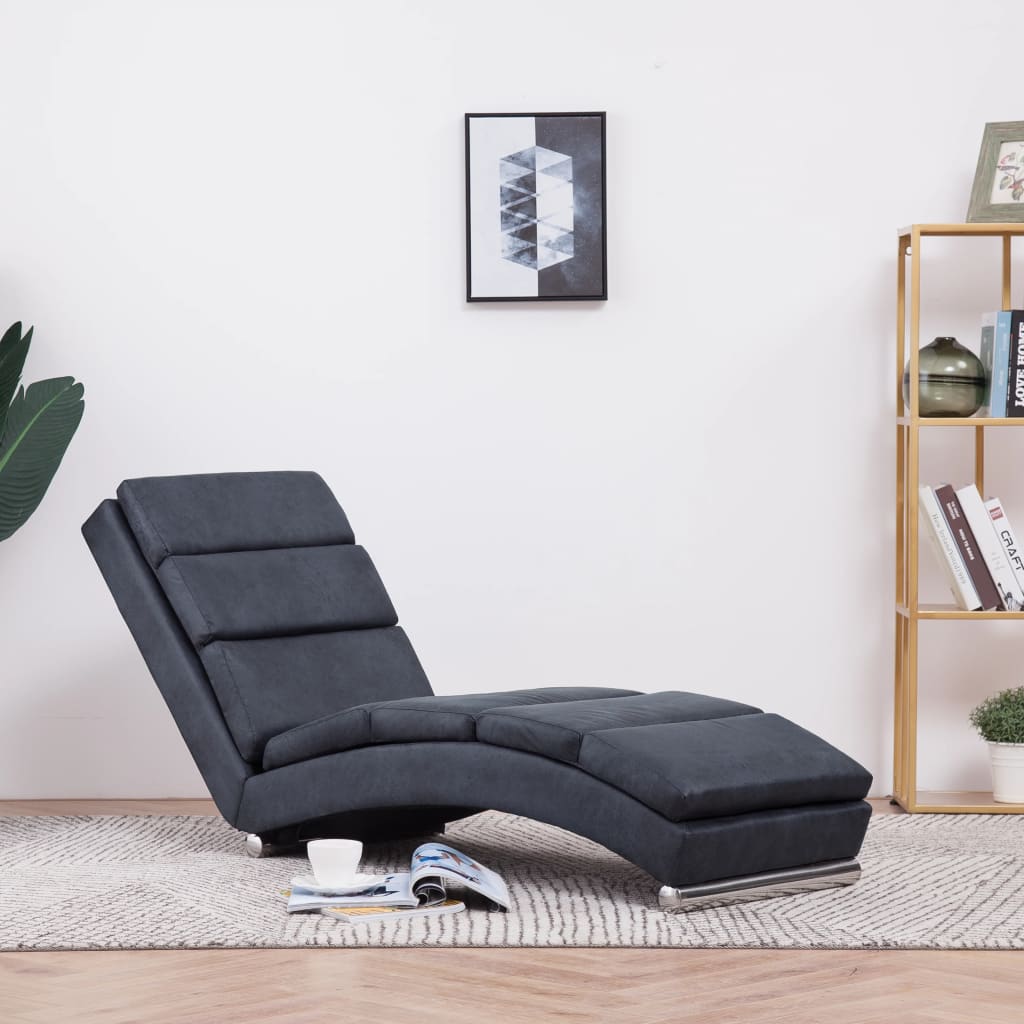 Diván de piel de ante artificial gris oif761591
