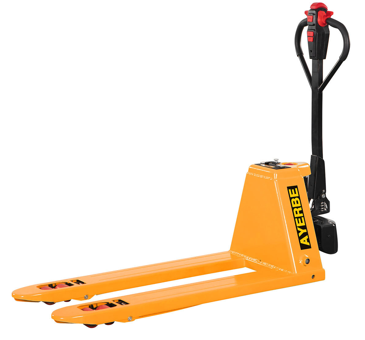 Transpaleta eléctrica 2000kg ruedas pu 48v batería 10ah suelos epoxi ce