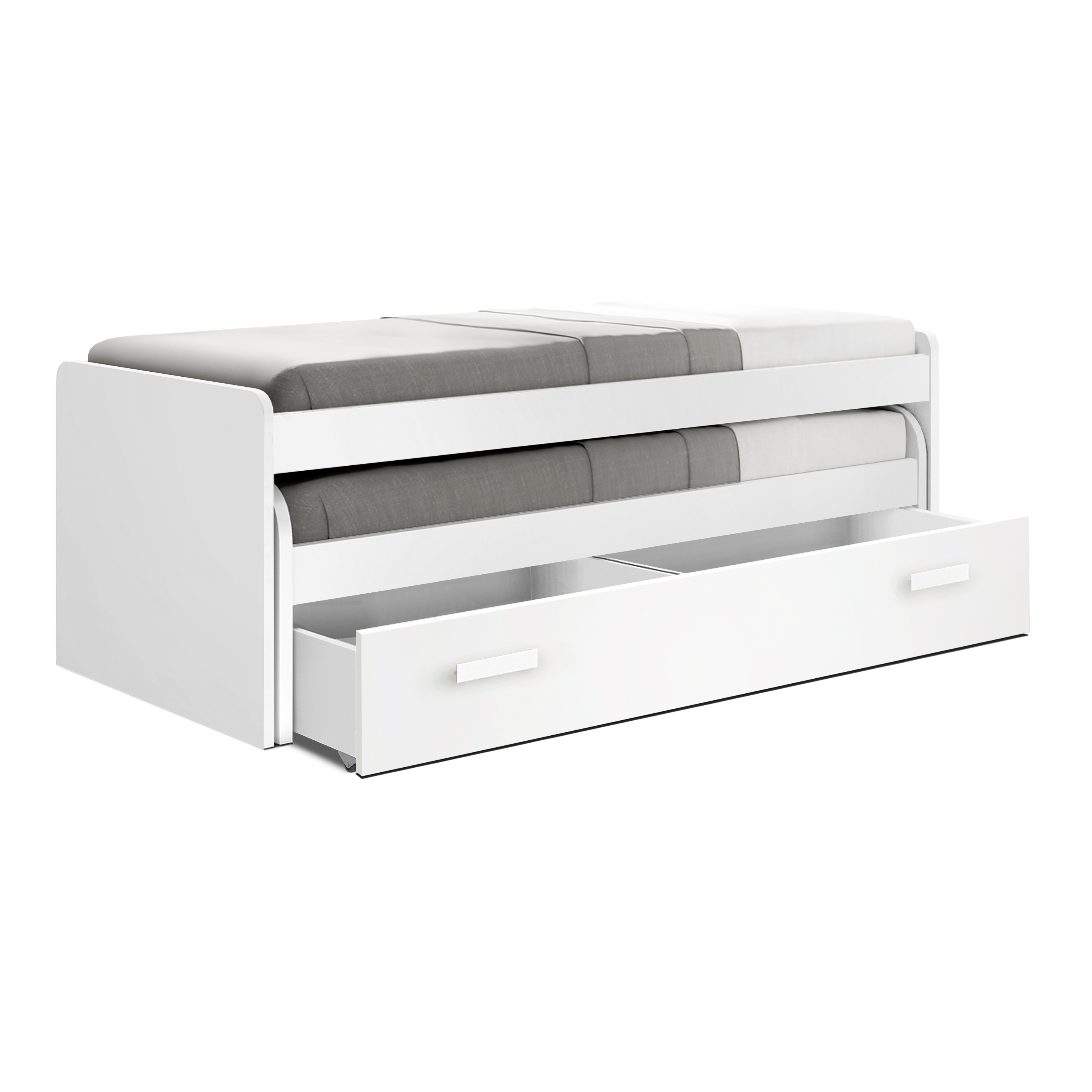 Venprodin - cama compacta 105 cm 73x201x115cm - blanco