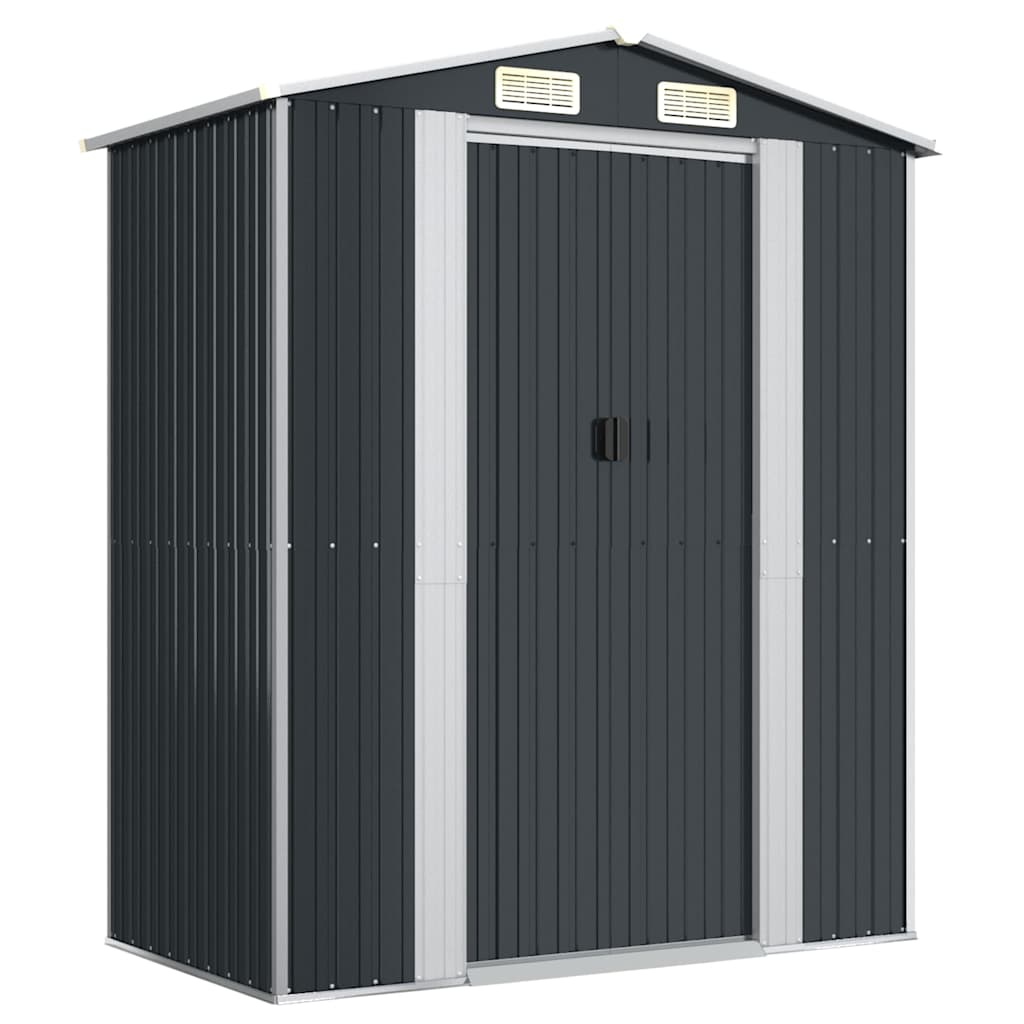 vidaXL cobertizo de jardín acero galvanizado antracita 192x108x223 cm