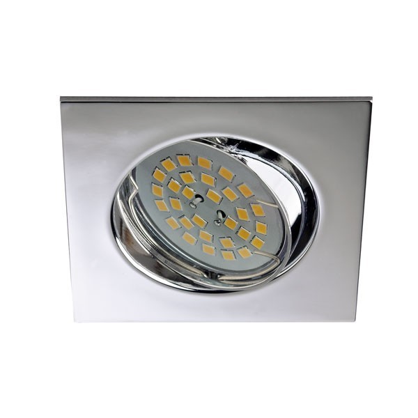 Foco empotrable basculante basic cuadrado cromo wonderlamp 1xgu10