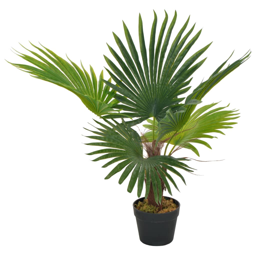 Planta artificial palmera con macetero 70 cm verde es5993