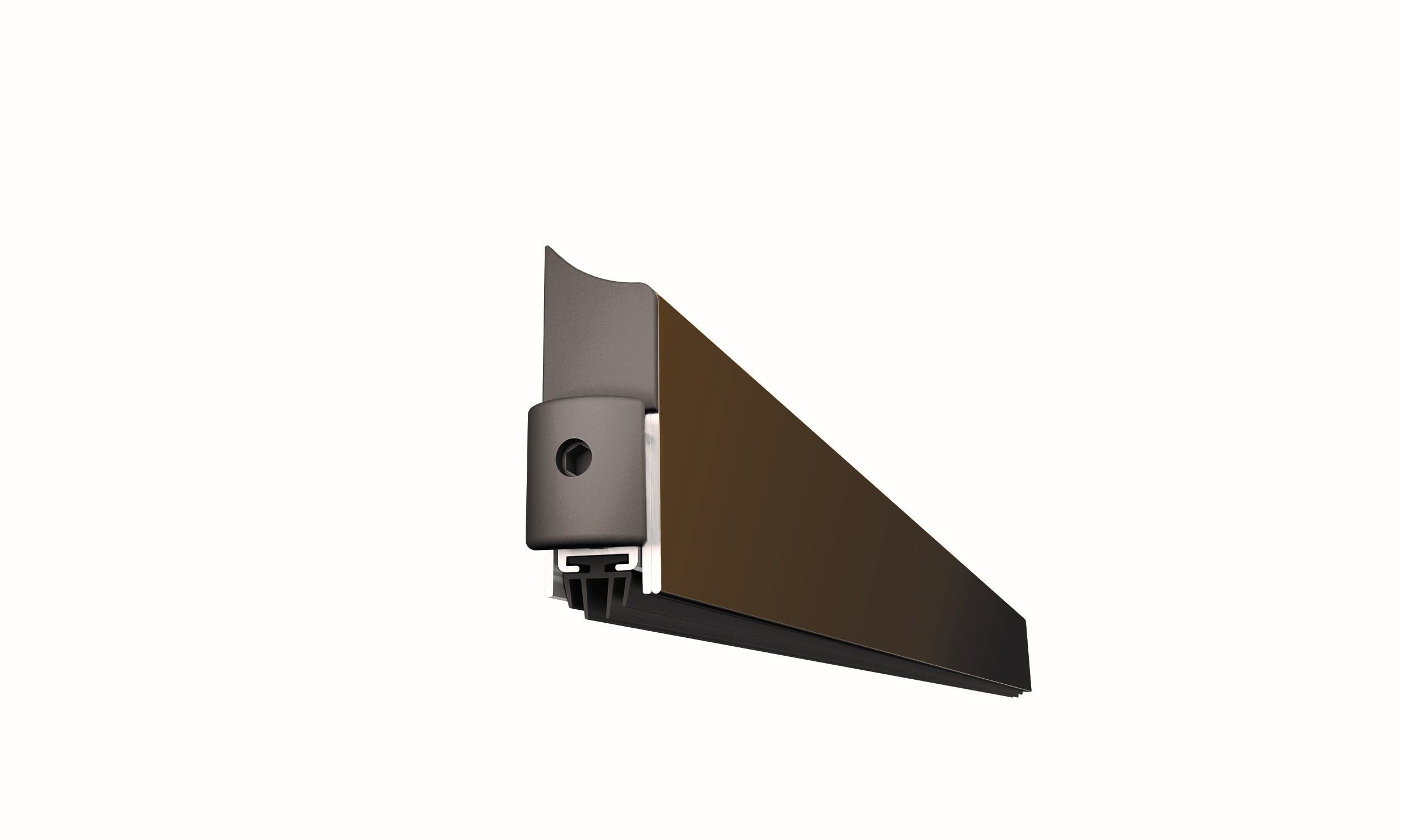 Burlete automatico sobreponer aplique 930 mm marron