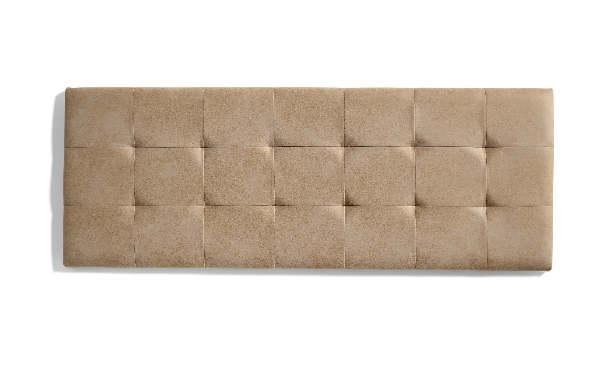 Cabecero de cama 160 capitone cuadros 162x57x5cm camel claro