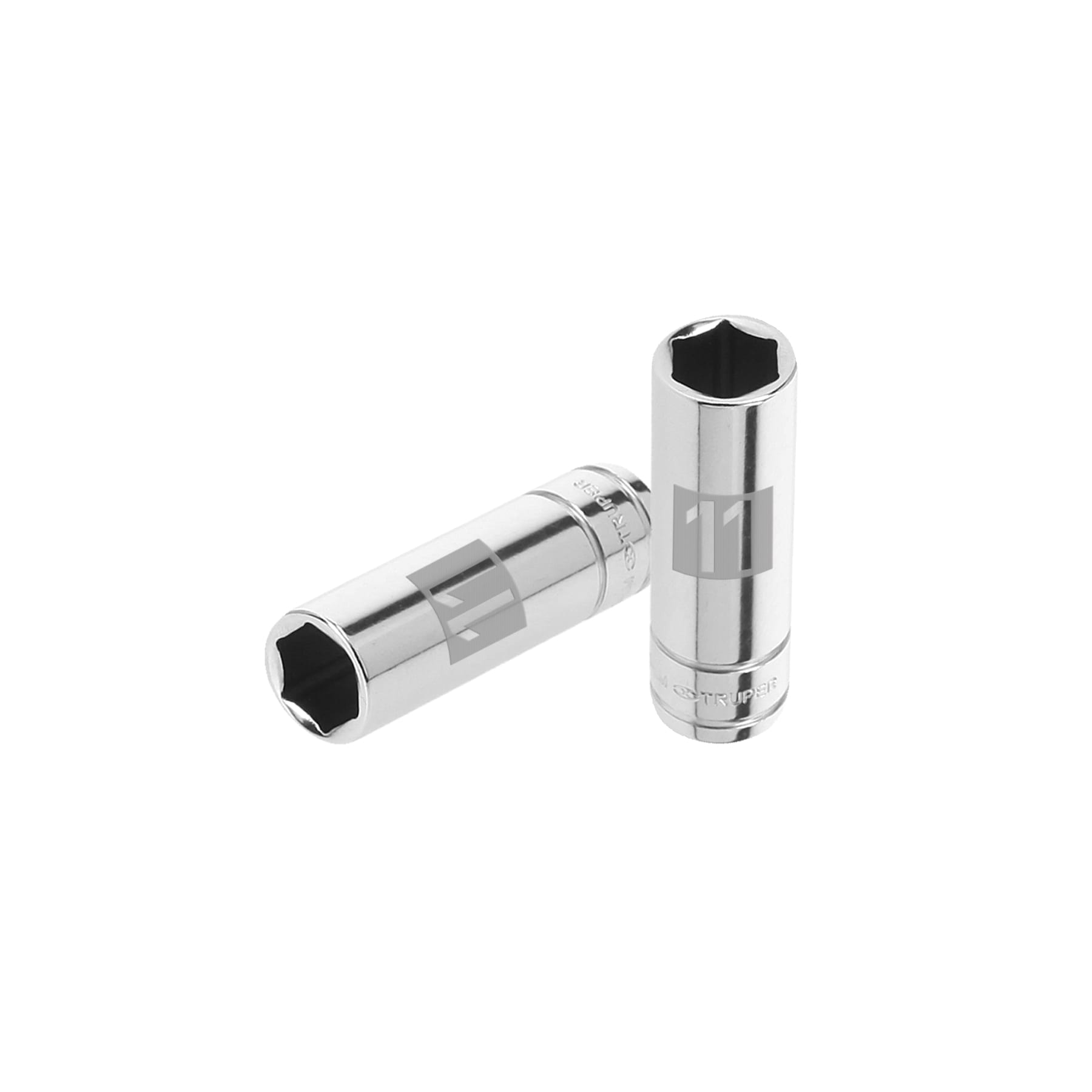 Llave vaso hexagonal larga, cuadro 1/4" - 11 mm