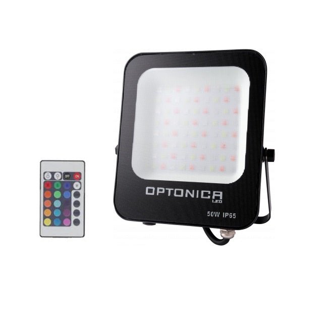Rgb 50w LED proyector ip66 black flat