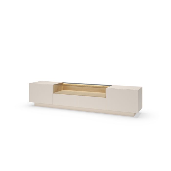 Mueble tv bicolor - 203 x 43,4 x 39,5 cm