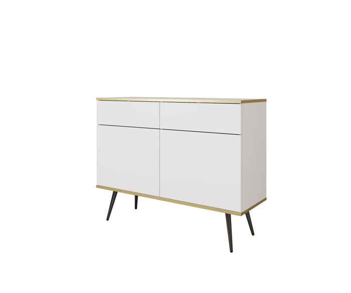 Cómoda moderna - 2 cajones y 2 puertas - 107x85x39 cm