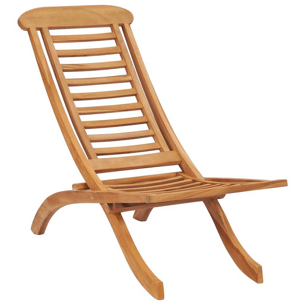 vidaXL silla de jardín plegable madera maciza de teca 50x90x69 cm