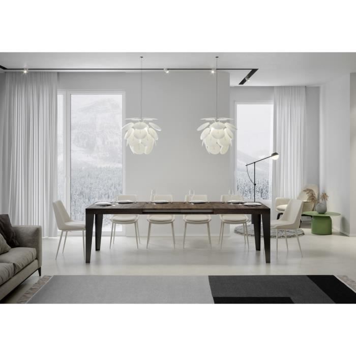 Mesa extensible rectangular - marco antracita - 160/264 cm