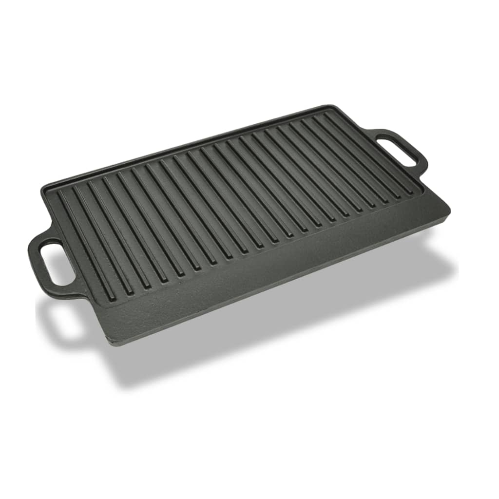 vidaXL parrilla grill reversible hierro fundido 50x23 cm