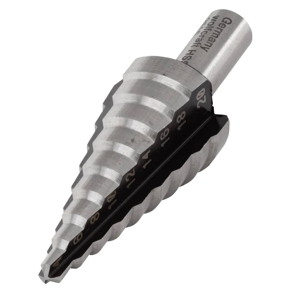Wolfcraft broca escalonada para taladro 8 mm 4-20 mm hss gris 2515000