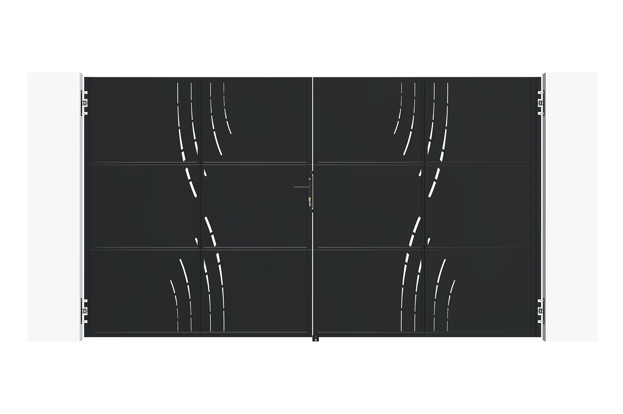 Puerta acero nali arlberg 3,5m alt.160cm + 2 postes carmo