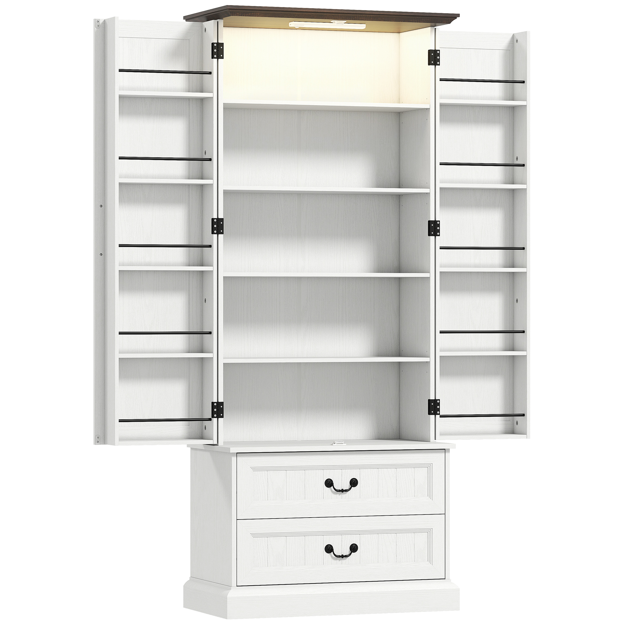 Aparador tablero de partículas blanco 76x39.5x183 cm