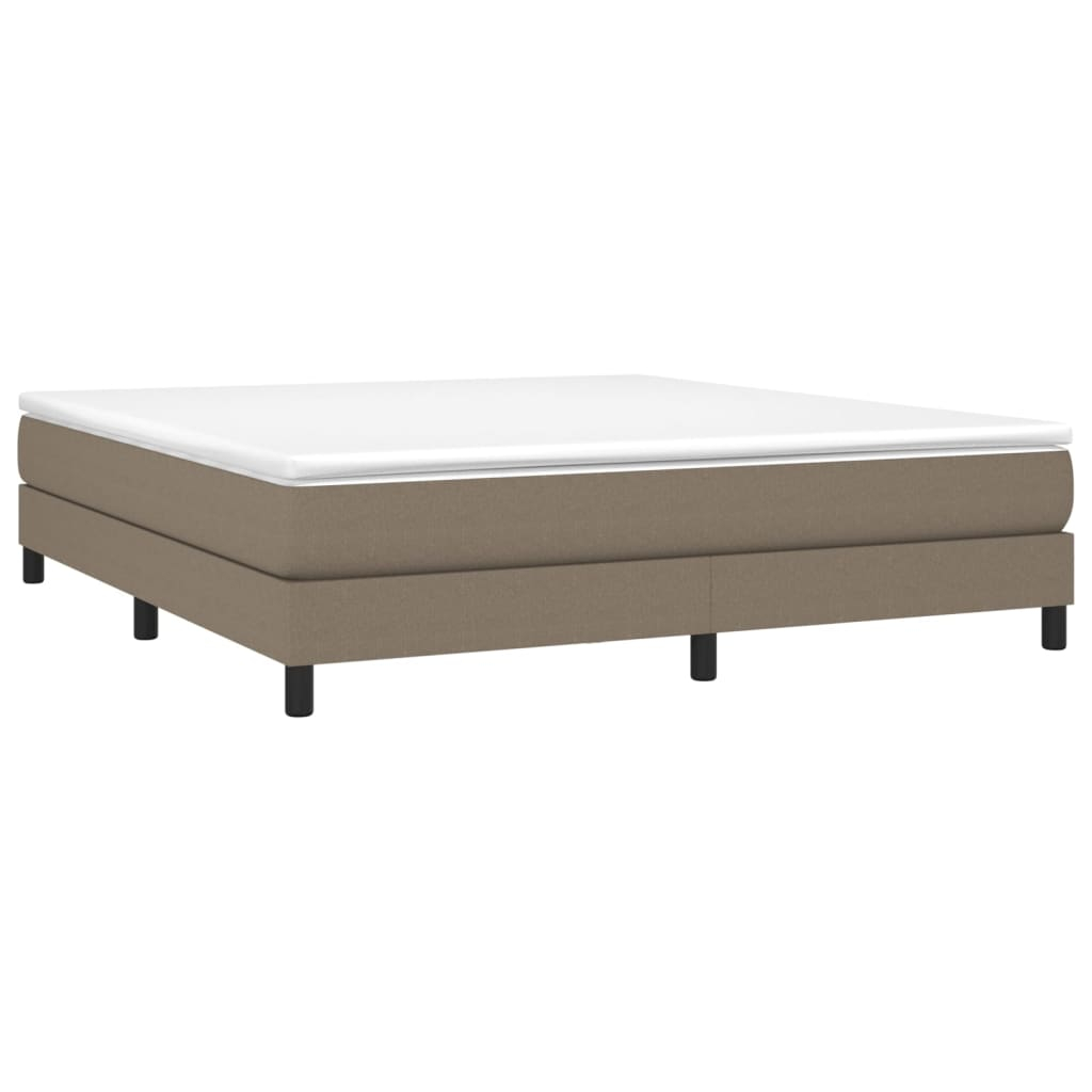 vidaXL estructura de cama con somier tela gris taupe 180x200 cm