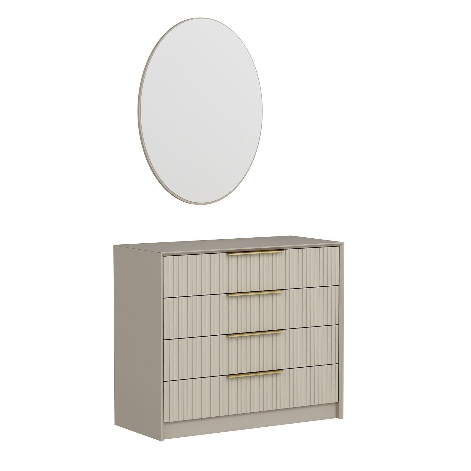 Cómoda de madera "kale" - 100 x 45 x 85 cm - beige