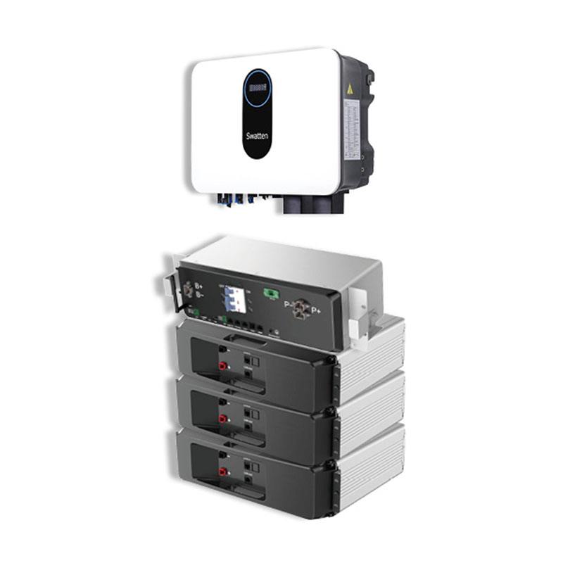Inversor monofásico híbrido/aislada swatten 6000w con batería 10kw
