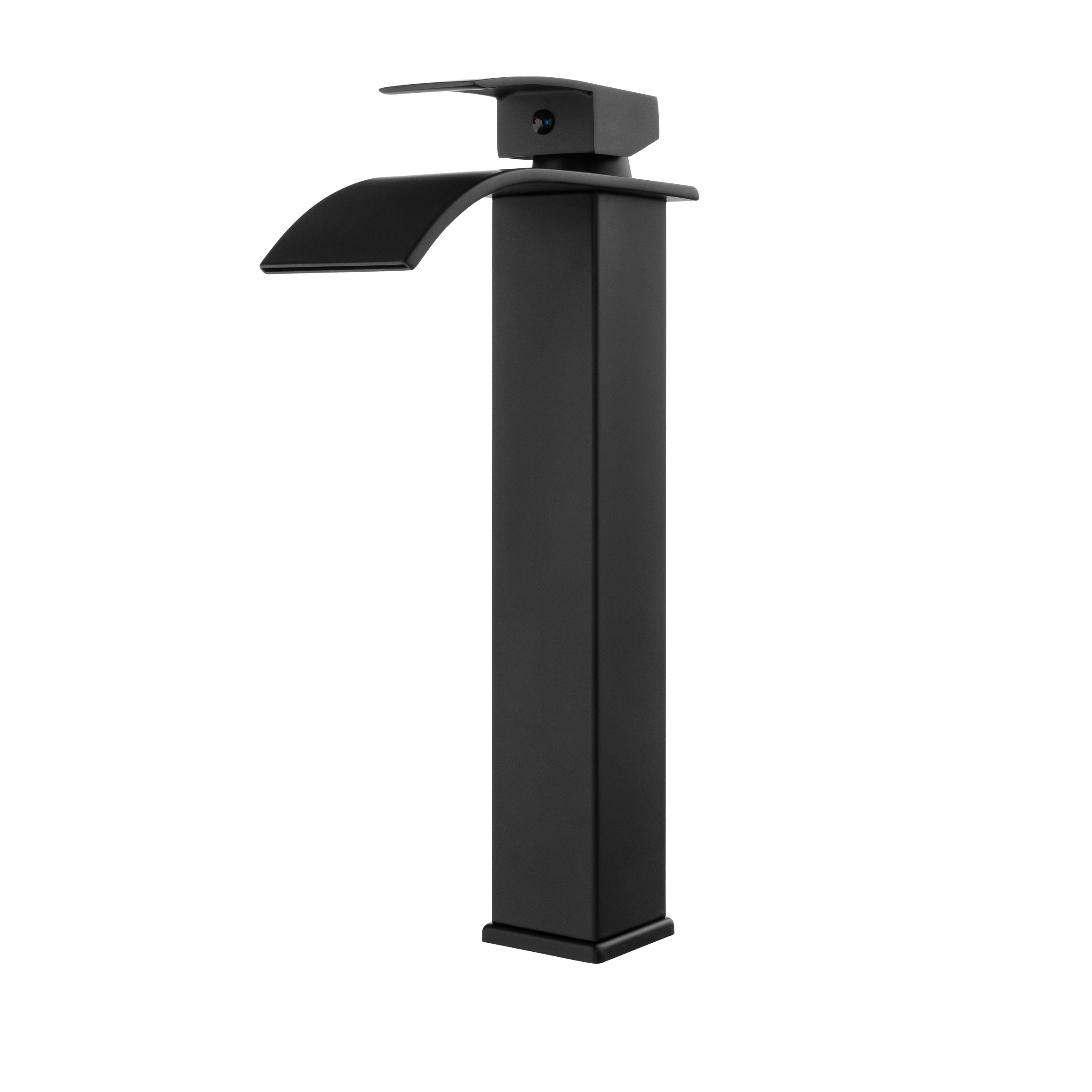 Grifo lavabo caño alto monomando, negro
