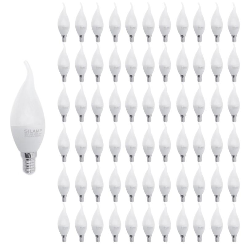 Bombilla LED e14 flame 8w 220v ø38mm (pack de 100) - blanco cálid