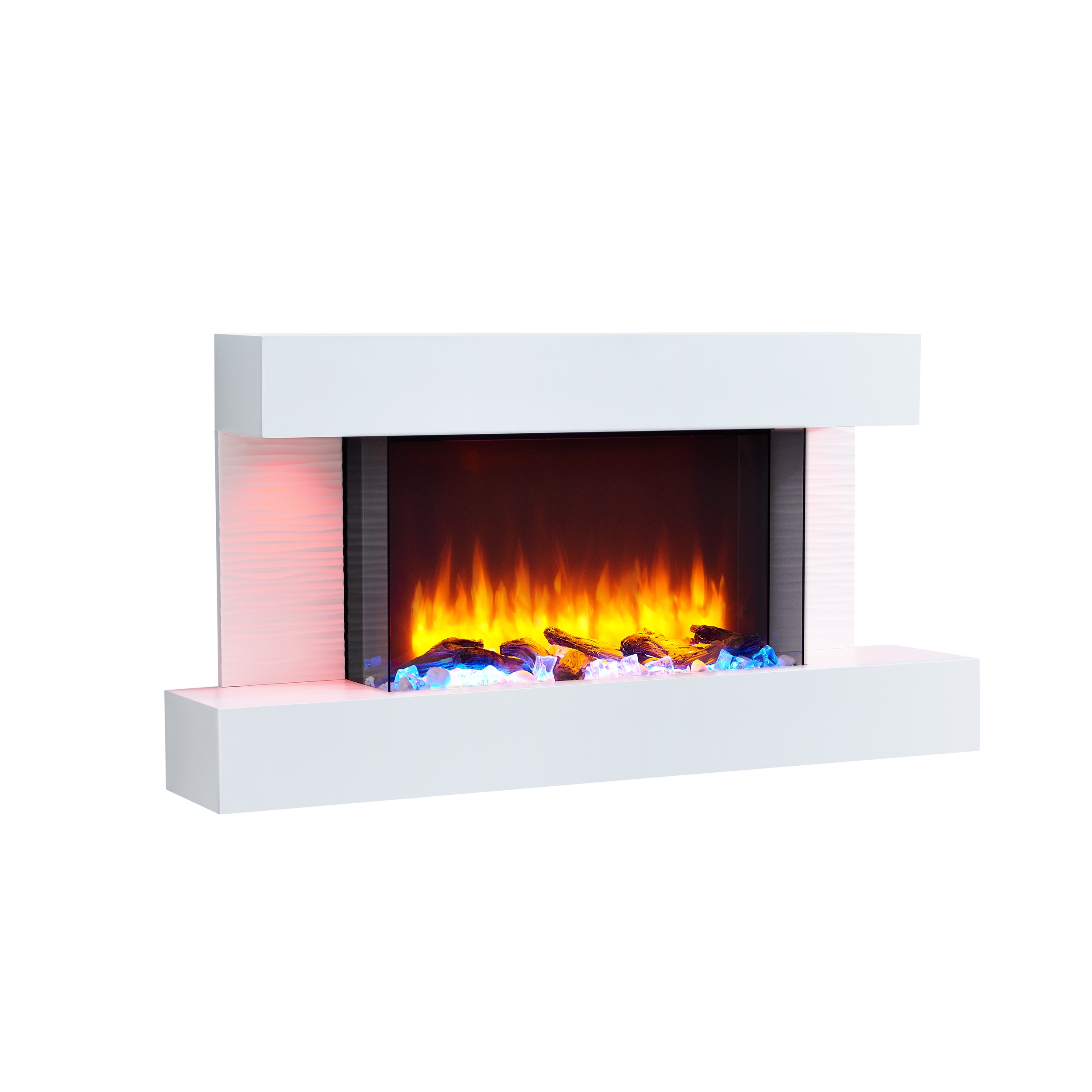 Chimenea eléctrica BALDERIA Aieda - de pie, calefacción 2000 w - blanco