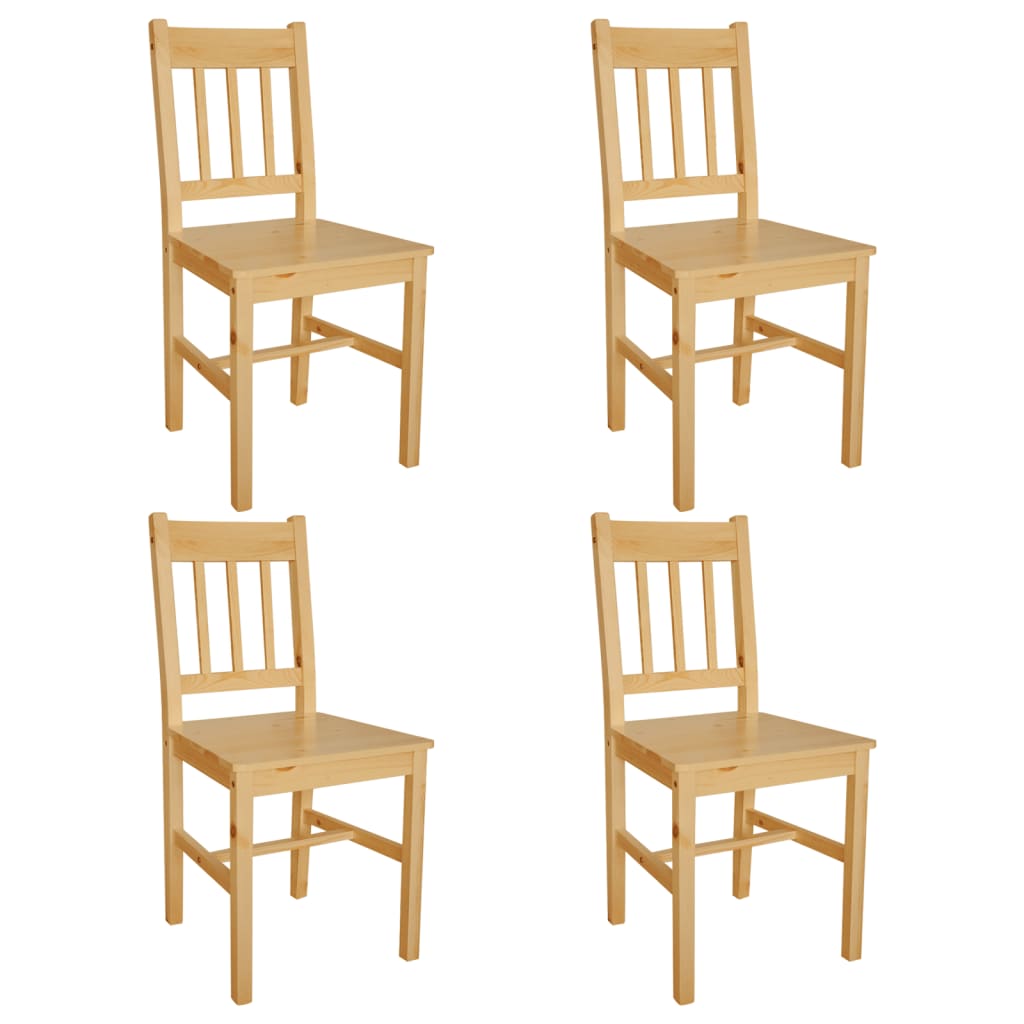 Sillas de comedor 4 unidades madera de pino qweo7753