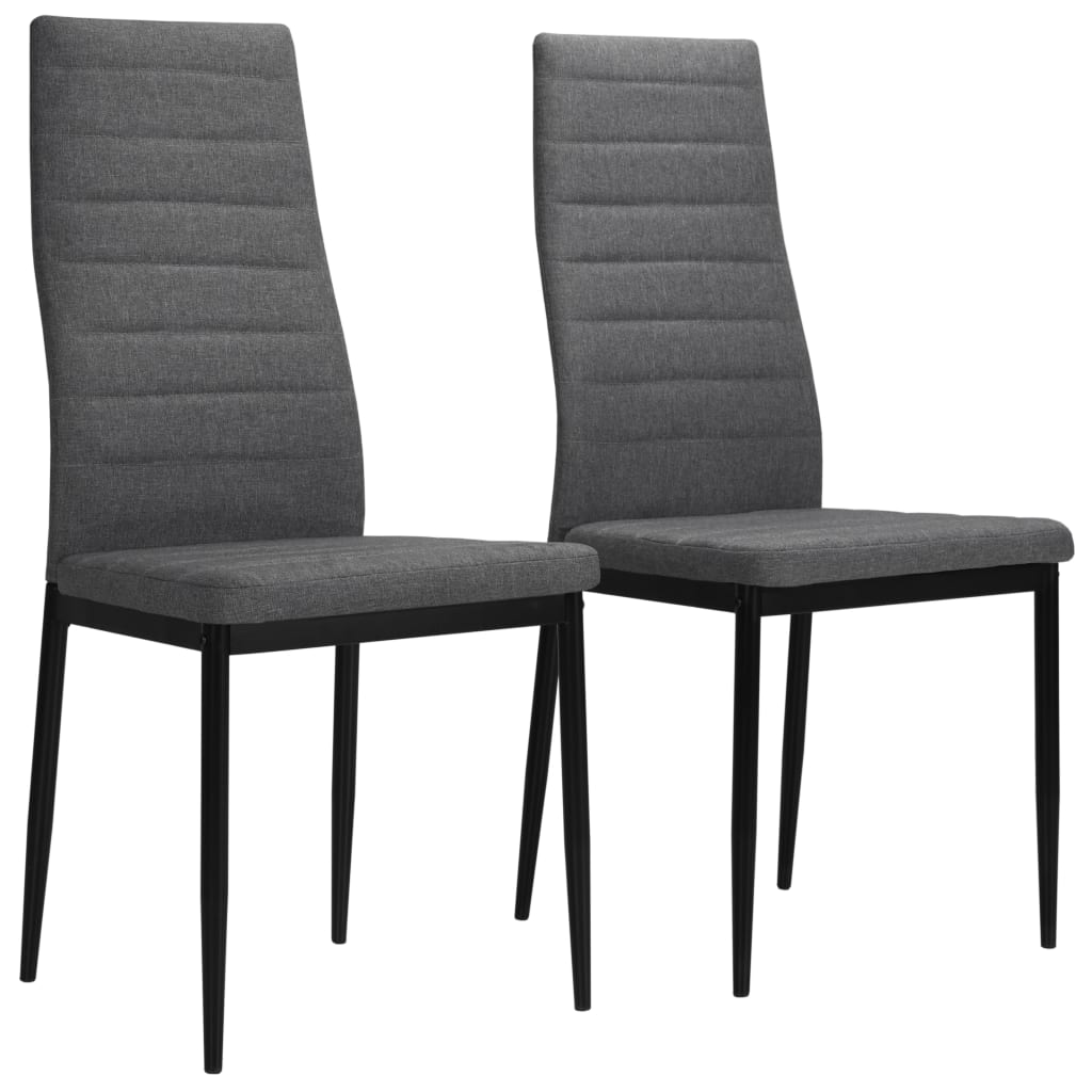 Sillas de comedor giratorias 2 unidades tela gris claro qweo3557