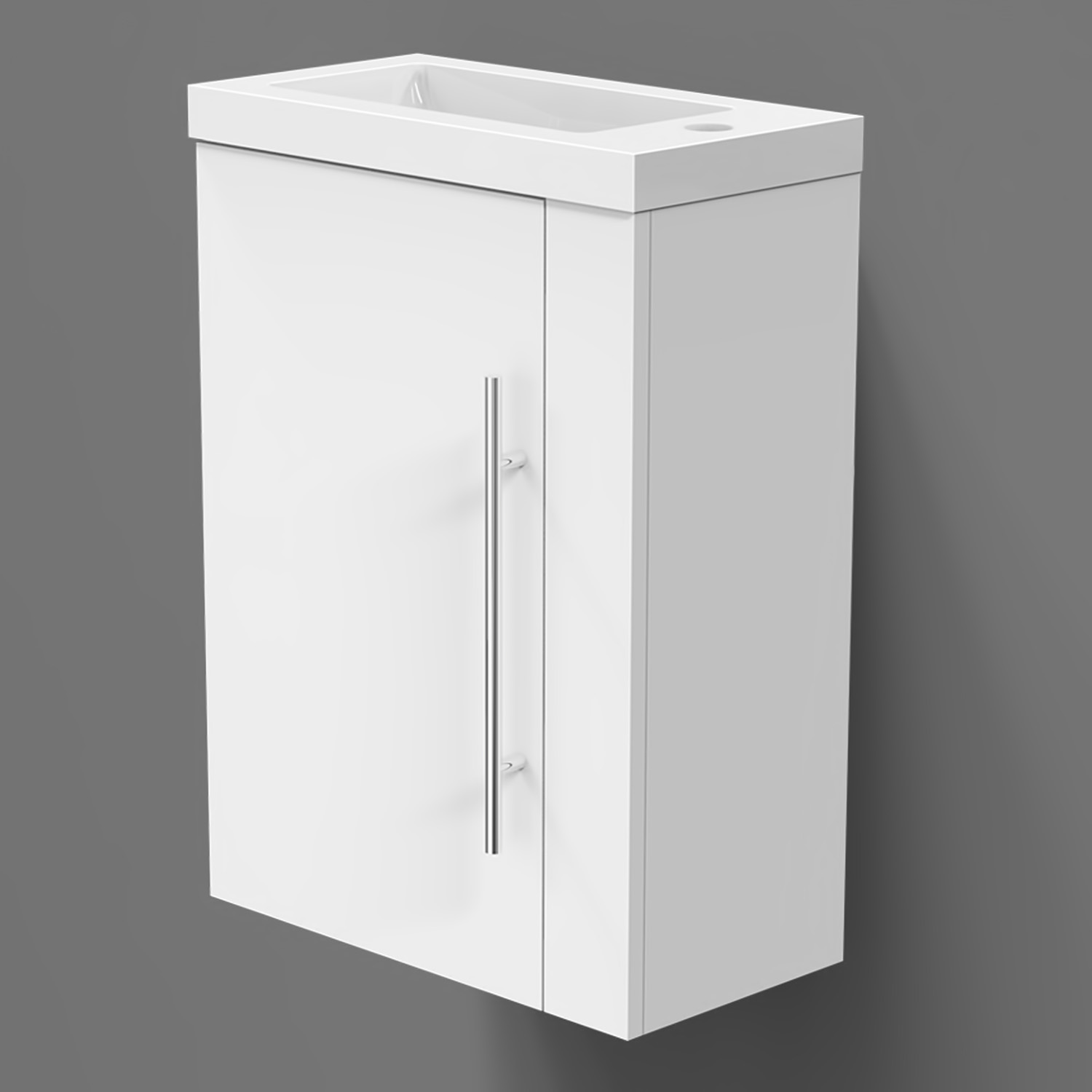 Aica mueble de baño con lavabo, blanco, 44 x 23 x 60 cm