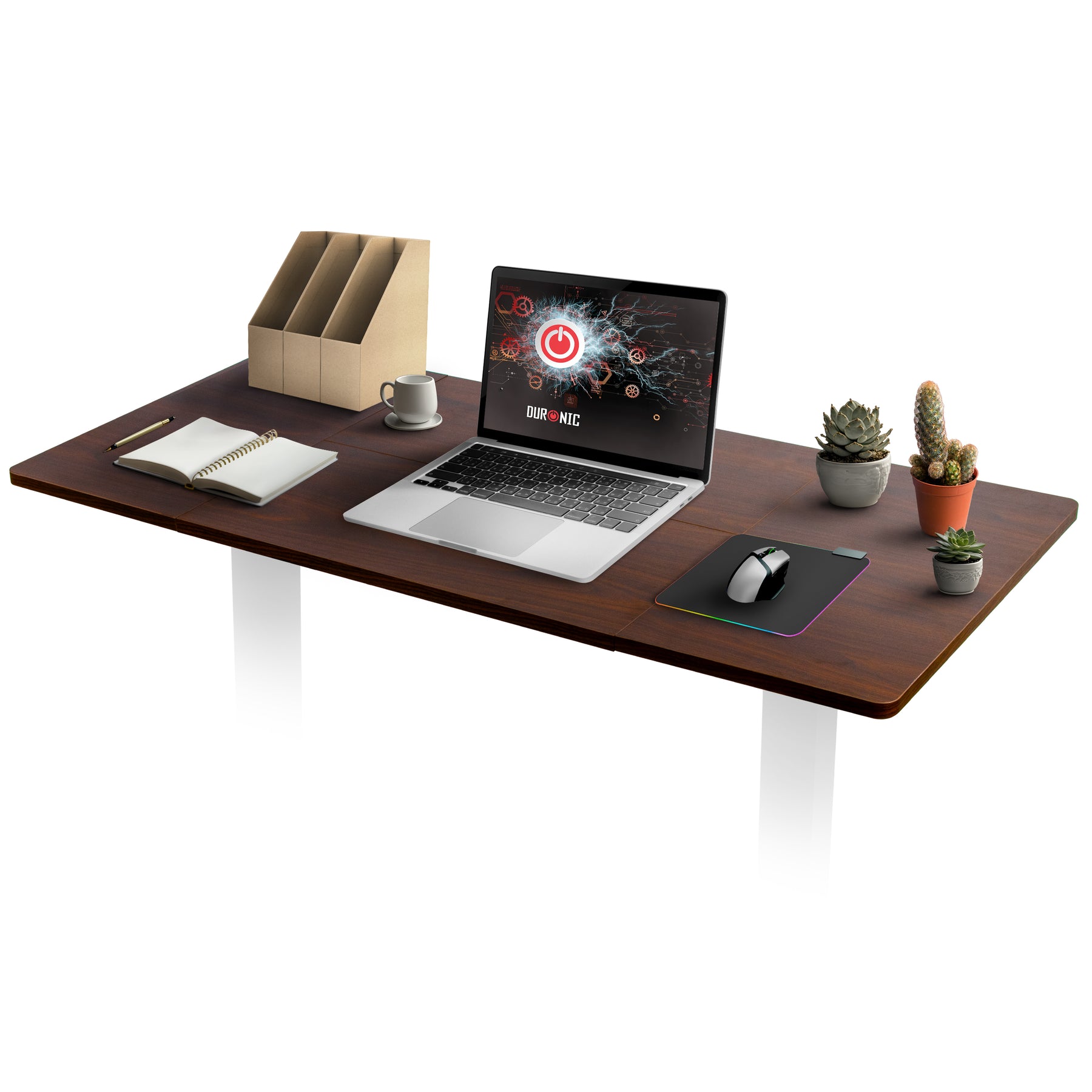 Duronic tt140 wt tablero de escritorio sin patas | 140x60x1,9 cm | nogal