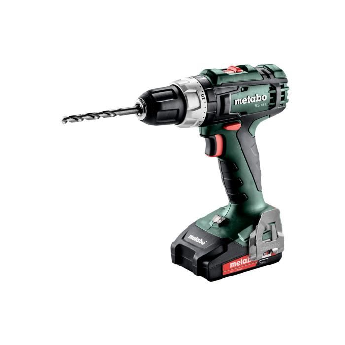 Atornillador inalámbrico - metabo - bs 18 l - 18v - 2 baterías 2ah - metal