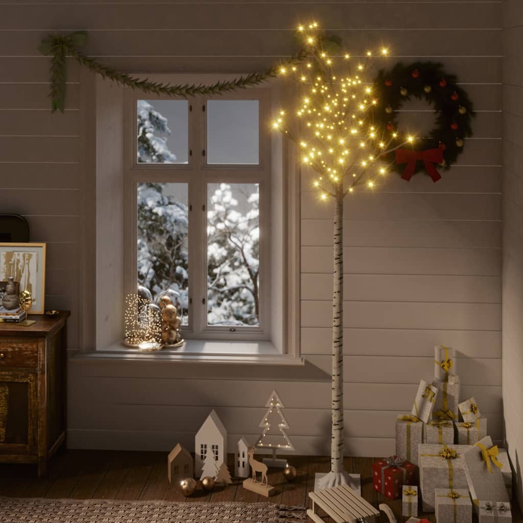 Árbol de navidad LED blanco cálido sauce interior exterior 2,2m es5892
