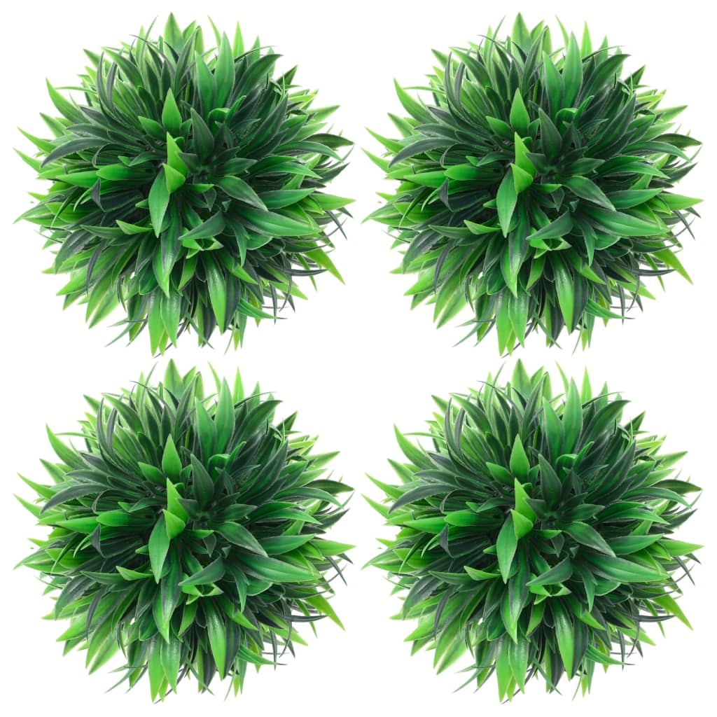 vidaXL bolas de boj artificial 4 unidades 15 cm